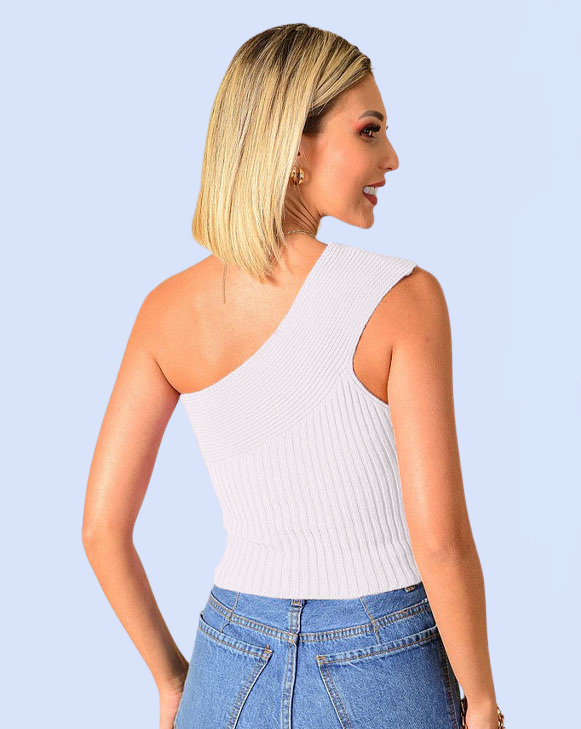 Blusa de Tricot Cropped Mula Manca