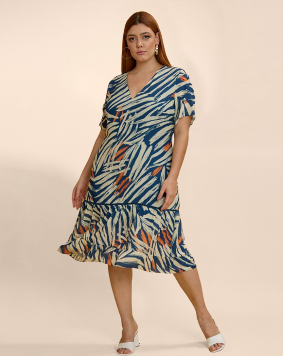 Vestido Feminino Estampado Majestoso