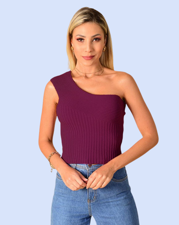 Blusa de Tricot Cropped Mula Manca