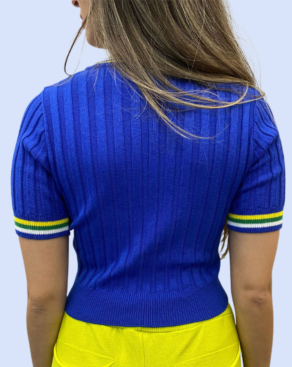 Blusa Modal Gola Listras do Brasil